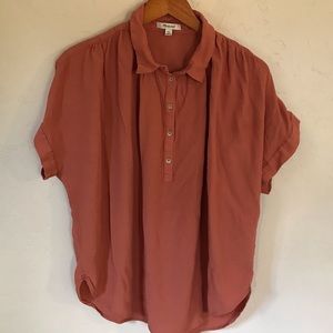 Madewell orange blouse
